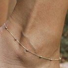 Браслет "Шарики" на ногу (красное, белое золото) б05353 от ювелирного магазина Оникс - 5
