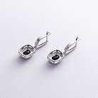 Срібні сережки з сапфірами та фіанітами GS-02-060-3110 от ювелирного магазина Оникс - 2