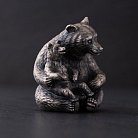 Серебряная фигура ручной работы "Медведица мама с медвежатами" 23162 от ювелирного магазина Оникс - 1