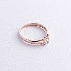 Помолвочное золотое кольцо "Сердце" (фианит) к08153 от ювелирного магазина Оникс