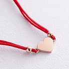 Браслет с красной нитью "Сердце" (красное золото) б04206 от ювелирного магазина Оникс - 7