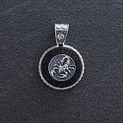 Срібний кулон "Знак зодіаку Скорпіон" з ебеном 1041скорпіон от ювелирного магазина Оникс