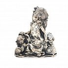 Серебряная фигура ручной работы "Девочка с котенком" сер00055 от ювелирного магазина Оникс