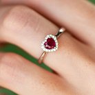 Золотое кольцо "Сердечко" (бриллианты, рубин) кб0521nl от ювелирного магазина Оникс - 4