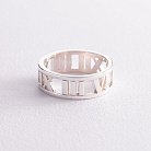 Серебряное кольцо "Течение времени" (римские цифры) 112657 от ювелирного магазина Оникс - 3