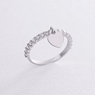 Серебряное кольцо "Сердечко" с фианитами 054780 от ювелирного магазина Оникс