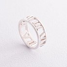 Серебряное кольцо "Течение времени" (римские цифры) 112657 от ювелирного магазина Оникс
