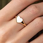 Кольцо "Сердечко" в желтом золоте (возможна гравировка) к07136 от ювелирного магазина Оникс - 10