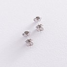 Золоті сережки - пусети з діамантами сб0350y от ювелирного магазина Оникс - 2