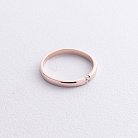 Помолвочное золотое кольцо с фианитом к08159 от ювелирного магазина Оникс - 1