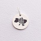 Серебряный кулон "Герб Украины - Тризуб" 132722укр от ювелирного магазина Оникс