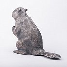 Серебряная фигура ручной работы "Бобер" сер00031 от ювелирного магазина Оникс - 4