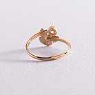 Детское золотое кольцо Бабочка с фианитом к03460 от ювелирного магазина Оникс - 2