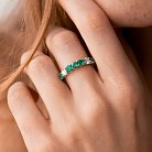 Золотое кольцо с изумрудами и бриллиантами кб0374nl от ювелирного магазина Оникс - 3